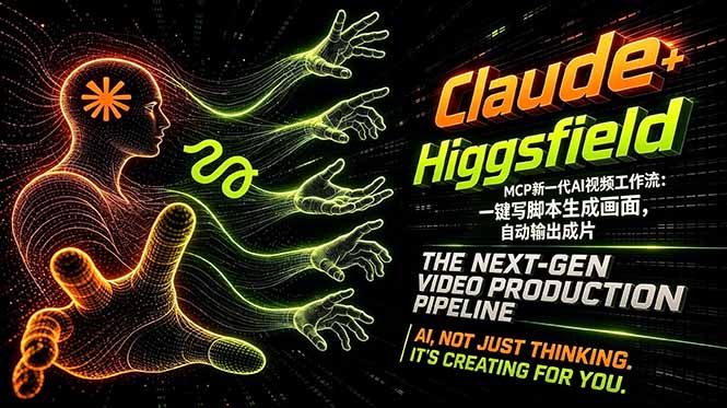 Claude+Higgsfield MCP新一代AI视频工作流：一键写脚本生成画面，自动输出成片 - 项目资源网