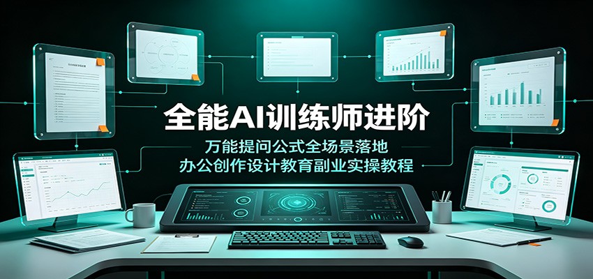 全能AI训练师进阶：万能提问公式全场景落地，办公创作设计教育副业实操教程 - 项目资源网