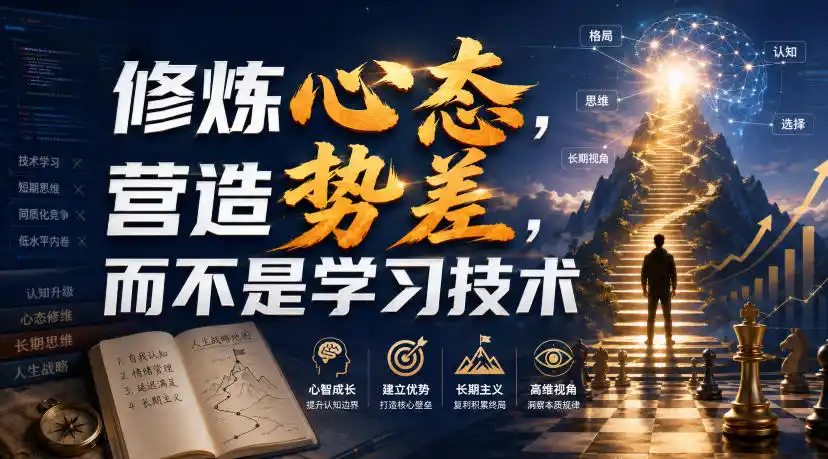 付费文章：修炼心态，营造势差，而不是学习技术 - 项目资源网
