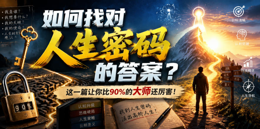 付费文章：如何找对人生密码的答案？这一篇让你比90%的大师还厉害！ - 项目资源网