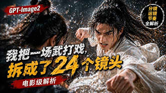 用GPT-Image2，把一段武打对决拆成24个连续镜头，从人物建立、动作衔接、运镜节奏，到情绪爆发 - 项目资源网
