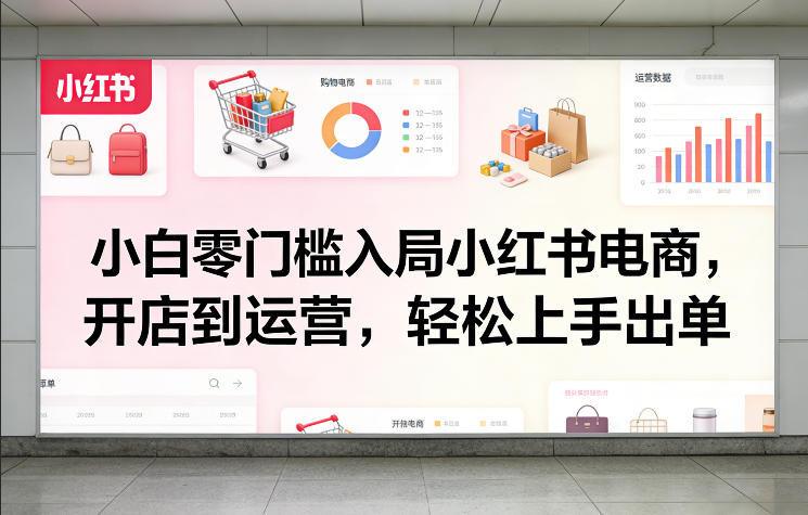 小白零门槛入局小红书电商，开店到运营，轻松上手出单 - 项目资源网